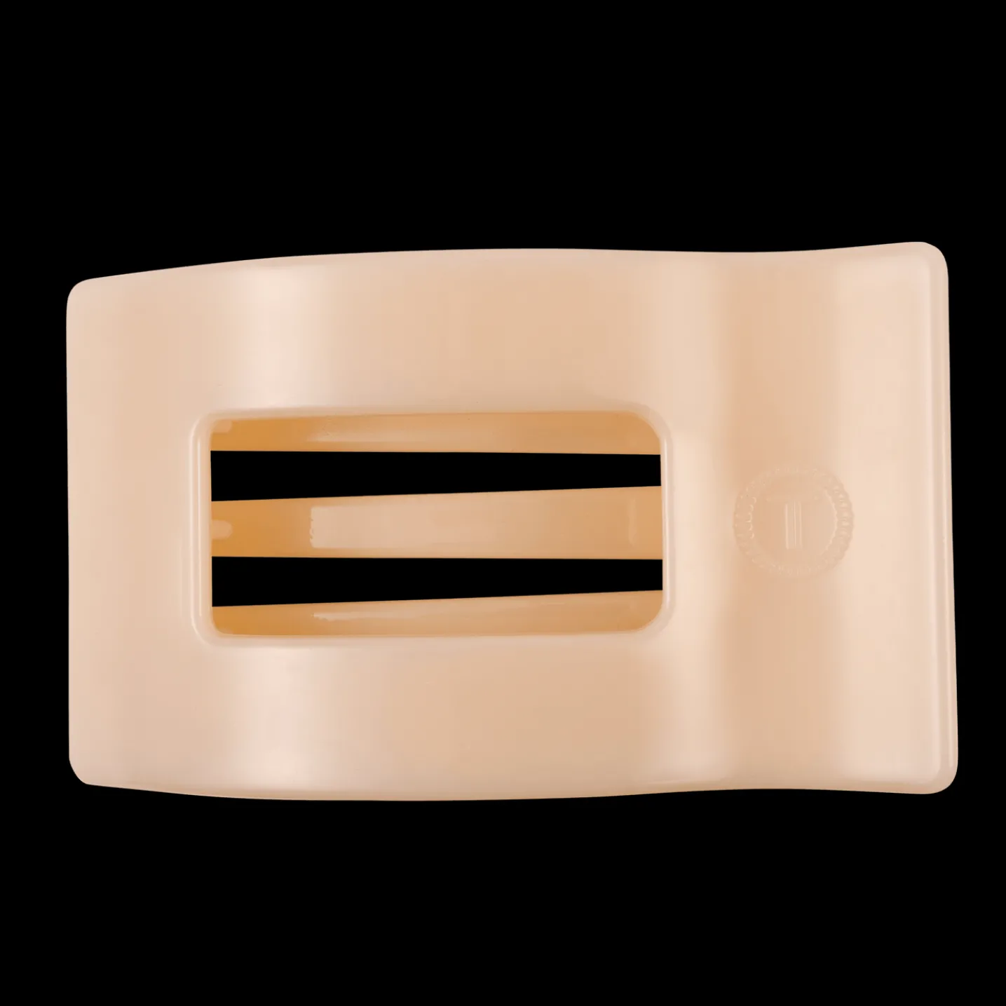 Almond Beige Large Flat Rectangle Hair Clip