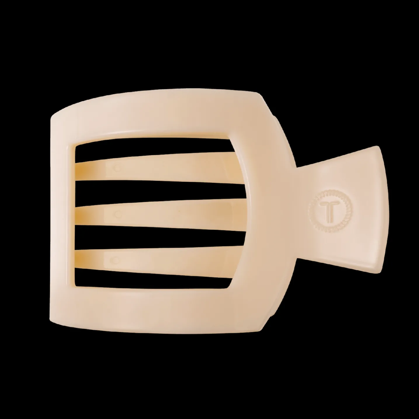 Almond Beige Large Flat Square Hair Clip