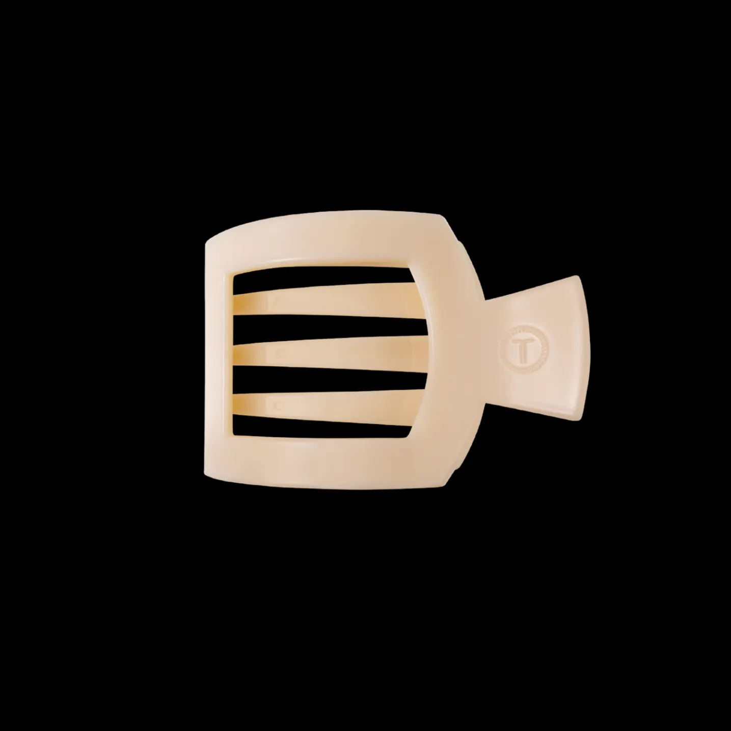 Almond Beige Small Flat Square Hair Clip