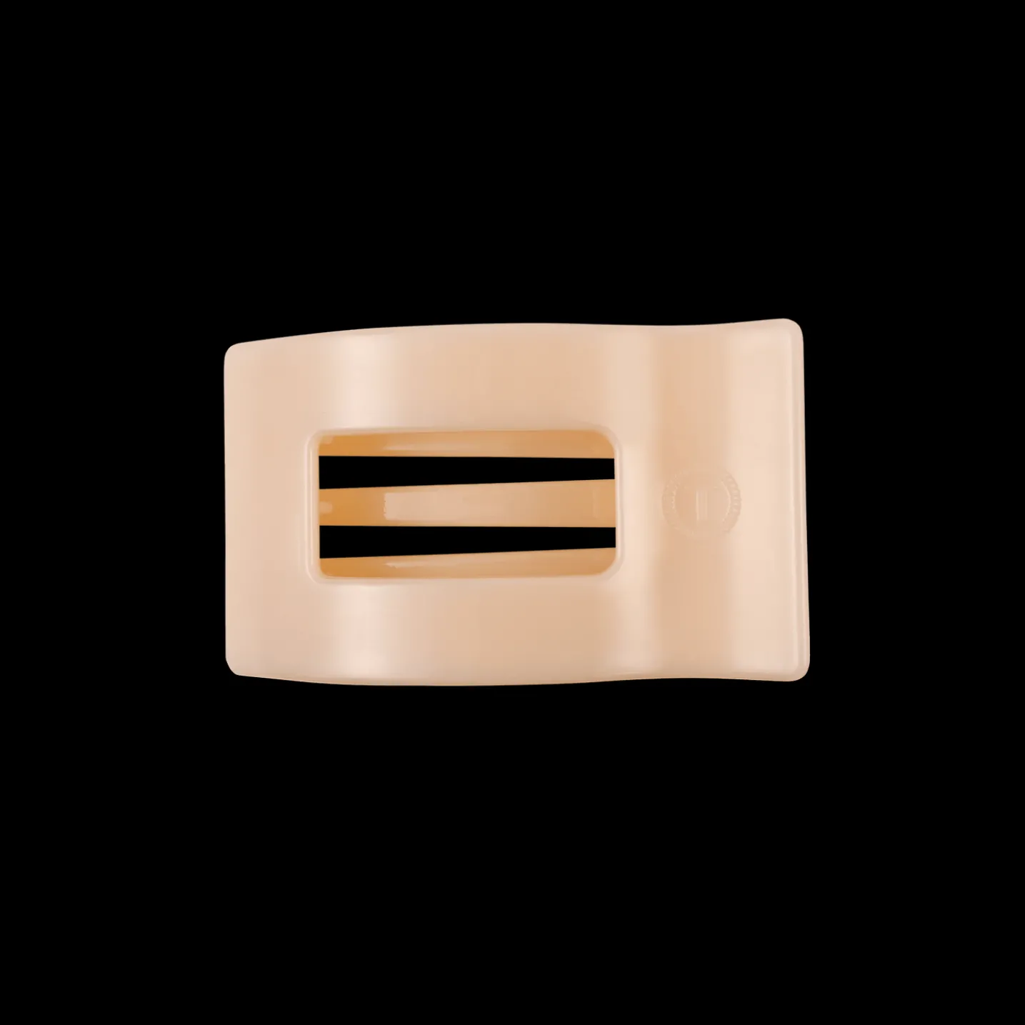 Almond Beige Small Flat Rectangle Hair Clip