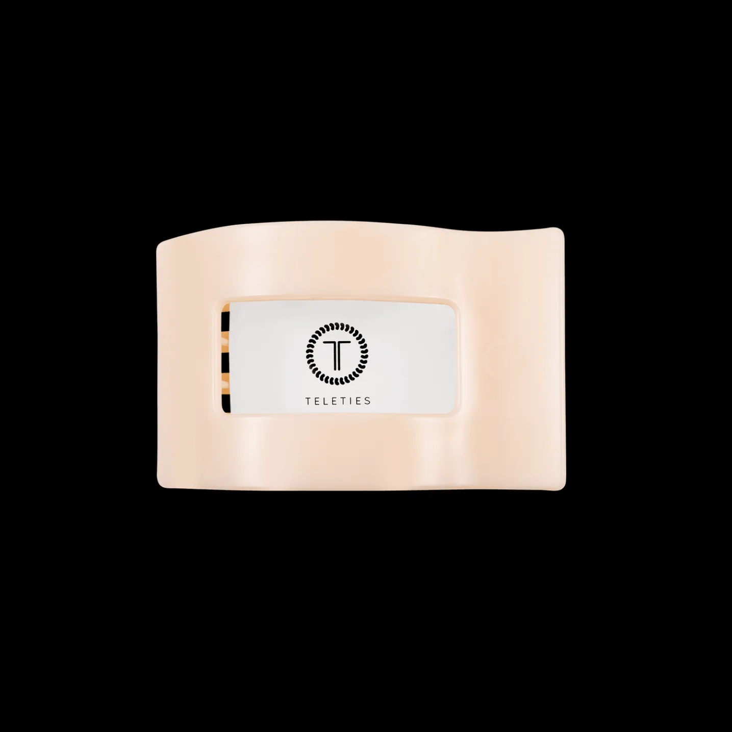 Almond Beige Small Flat Rectangle Hair Clip