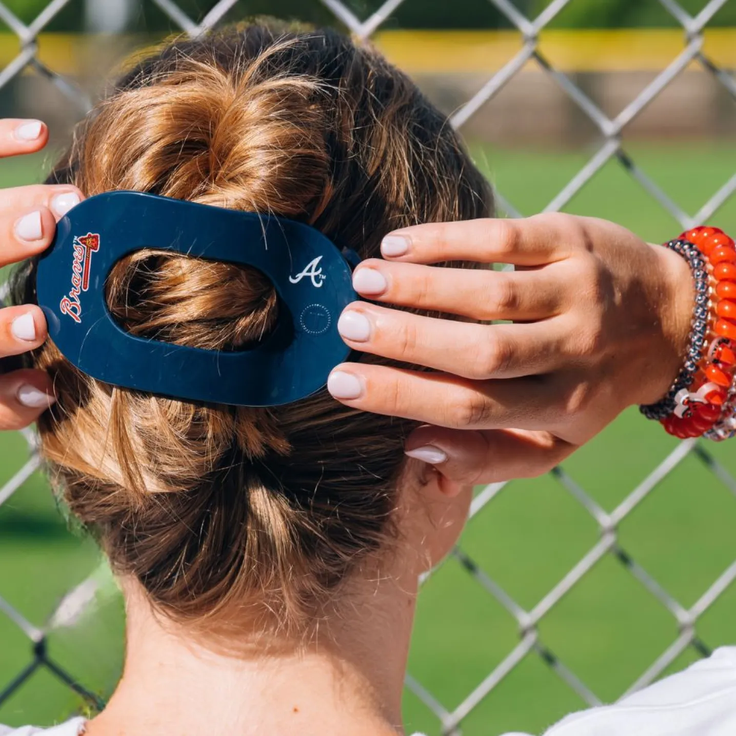 Atlanta Braves Large Flat Round Hair Clip