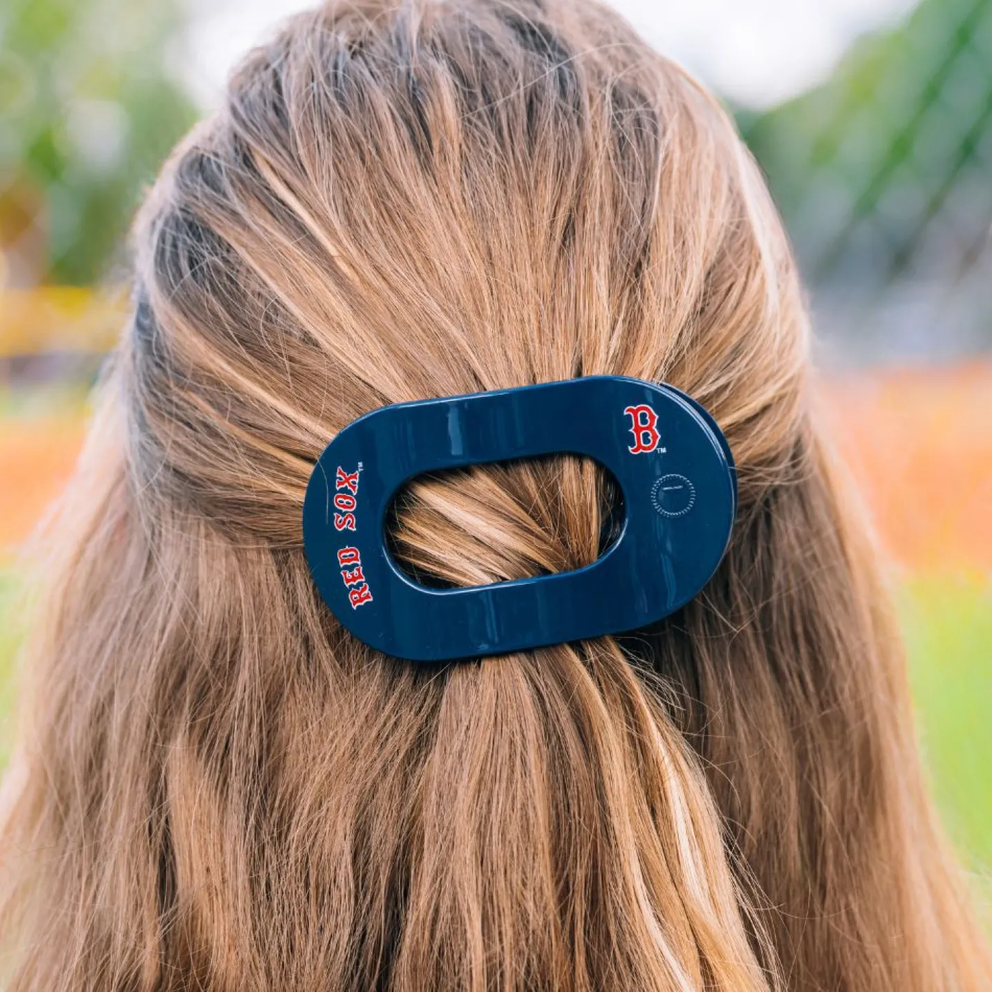 Boston Red Sox Medium Flat Round Hair Clip
