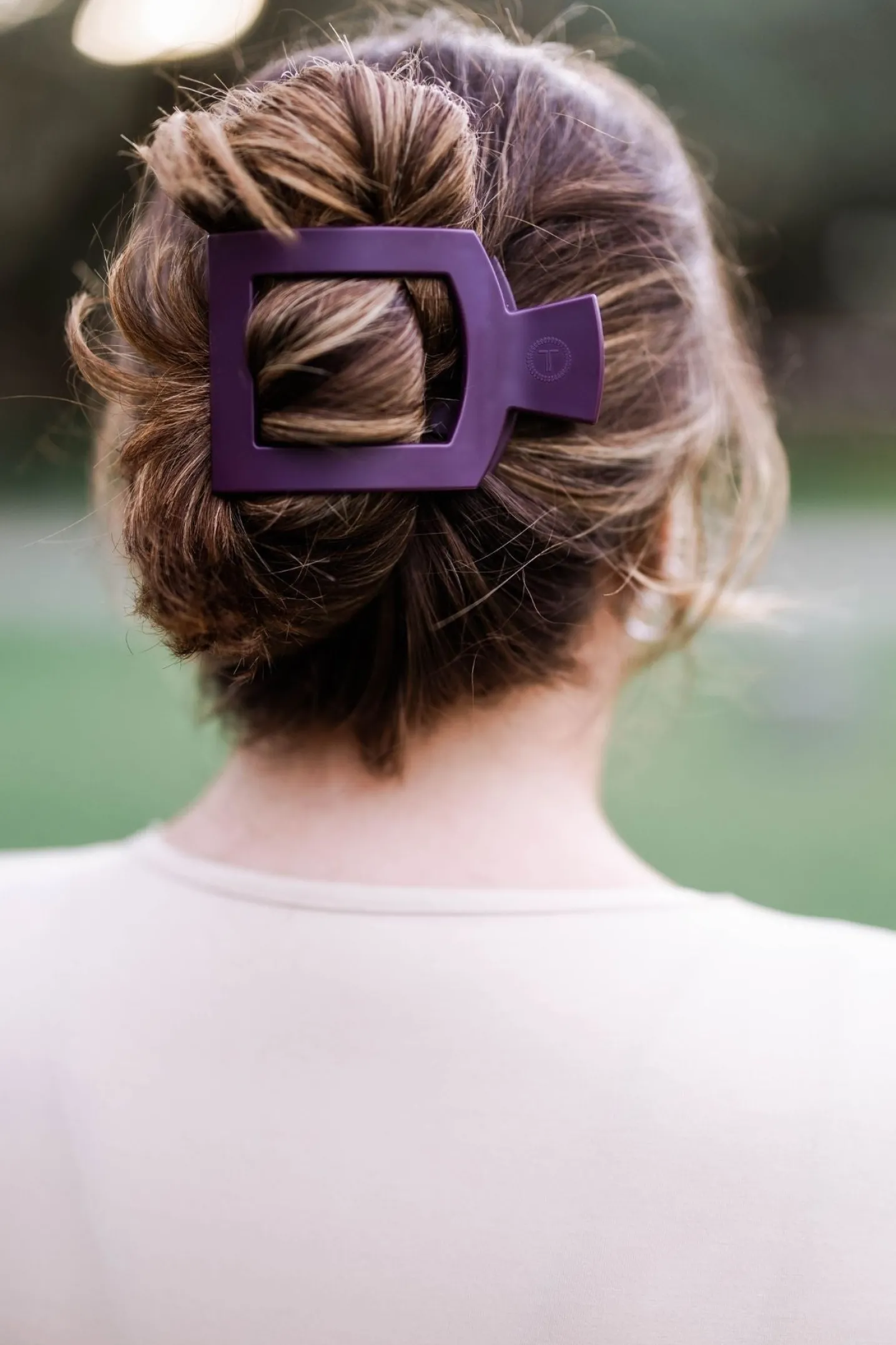 Burgundy Bliss Large Flat Square Hair Clip