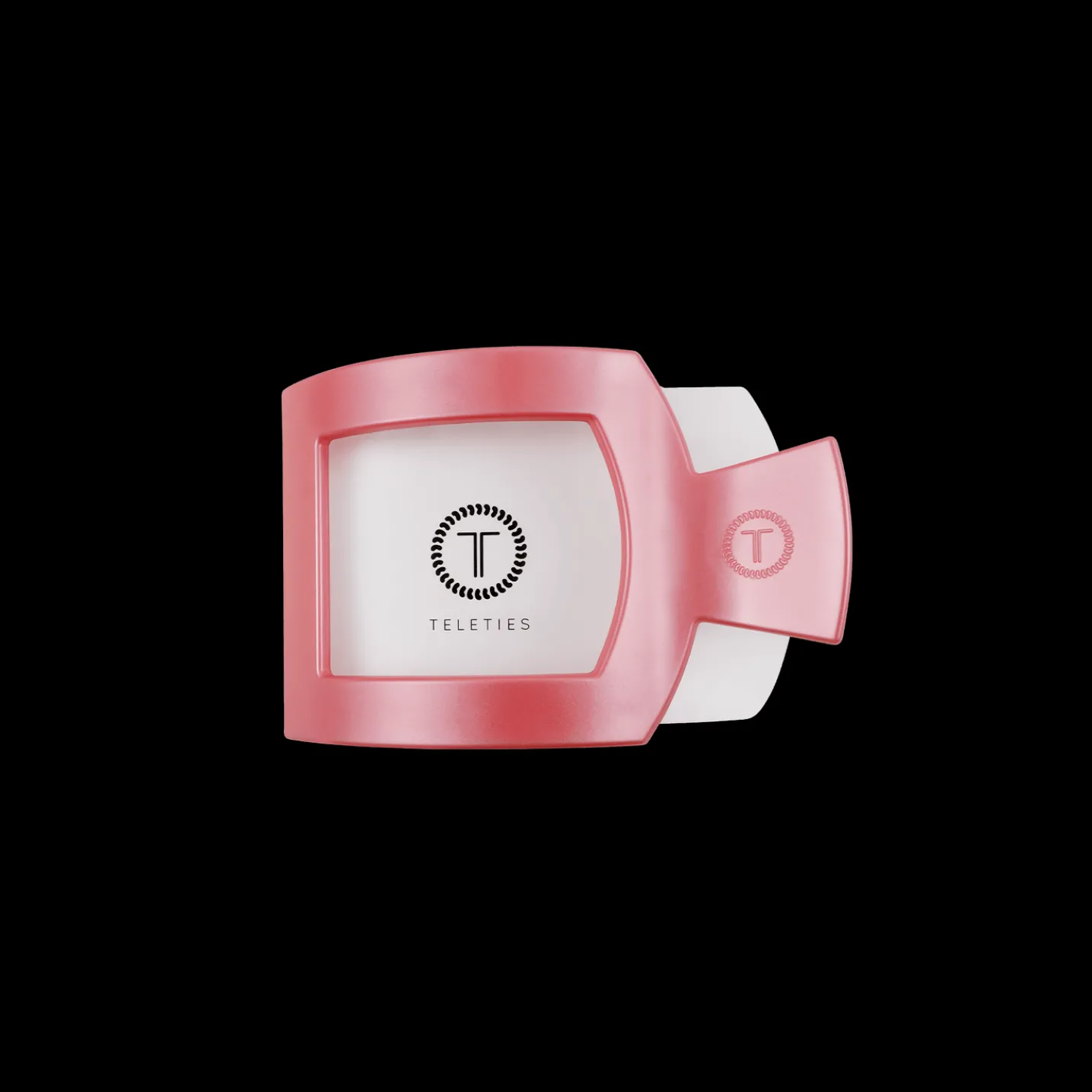 Calming Coral Small Flat Square Hair Clip