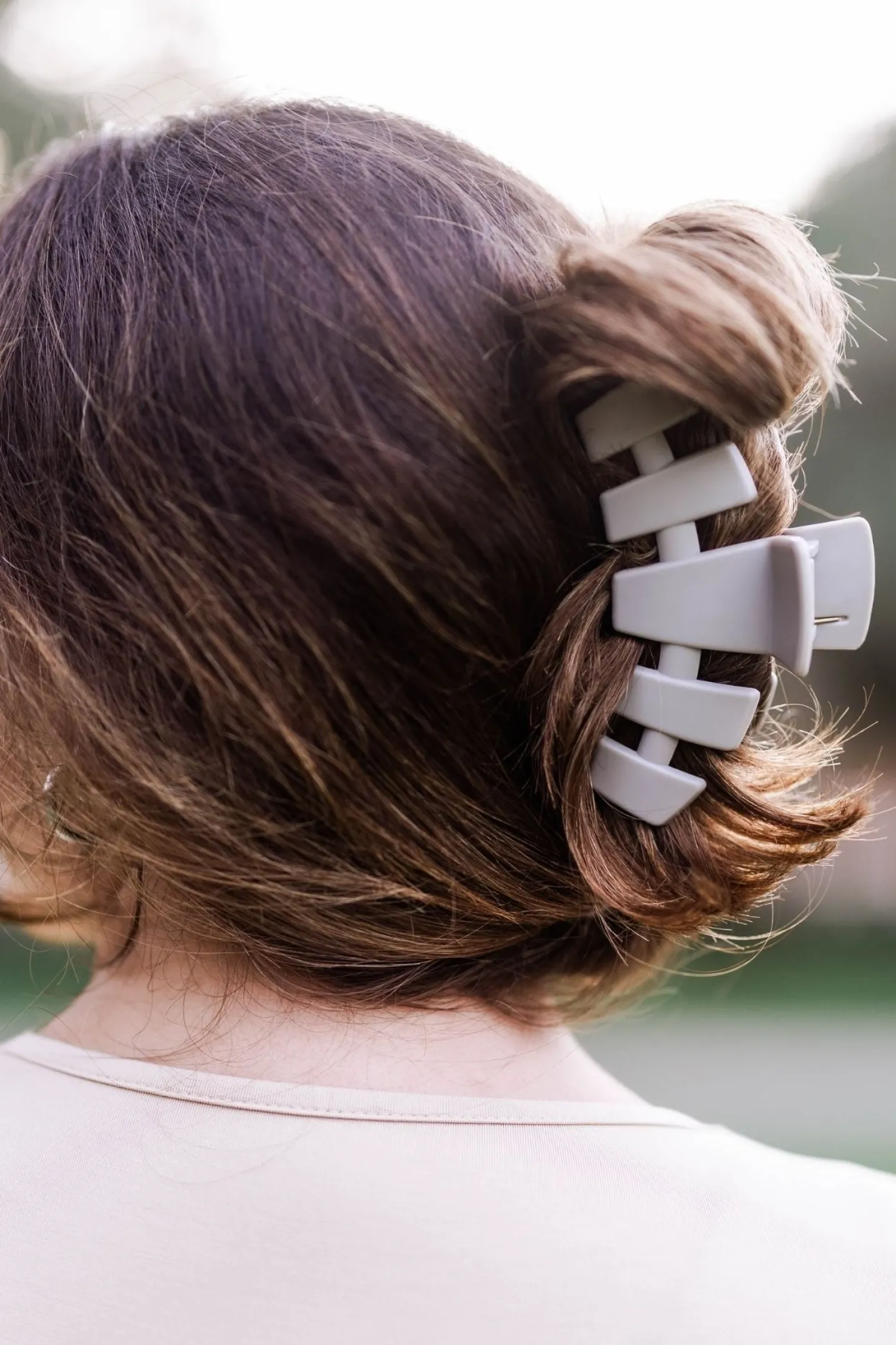 Classic Silver Flames Large Claw Hair Clip