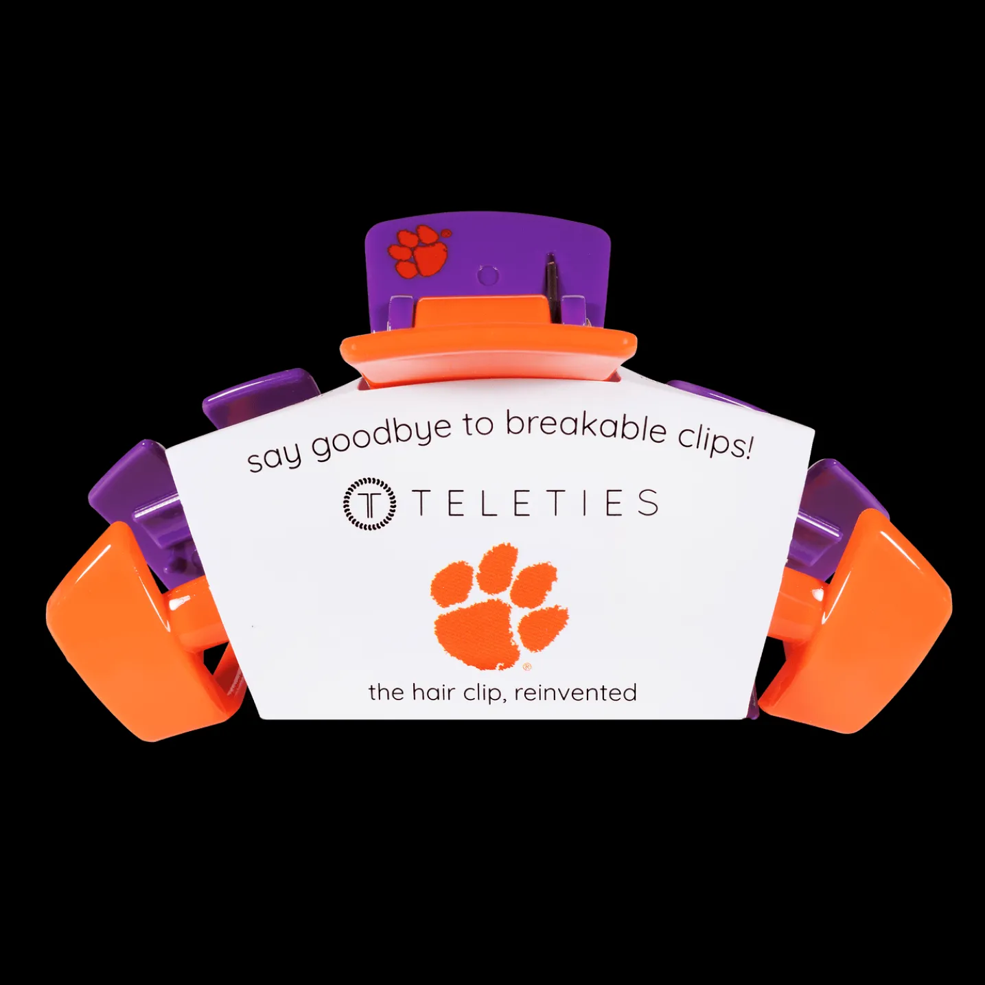 Clemson University Large Claw Hair Clip