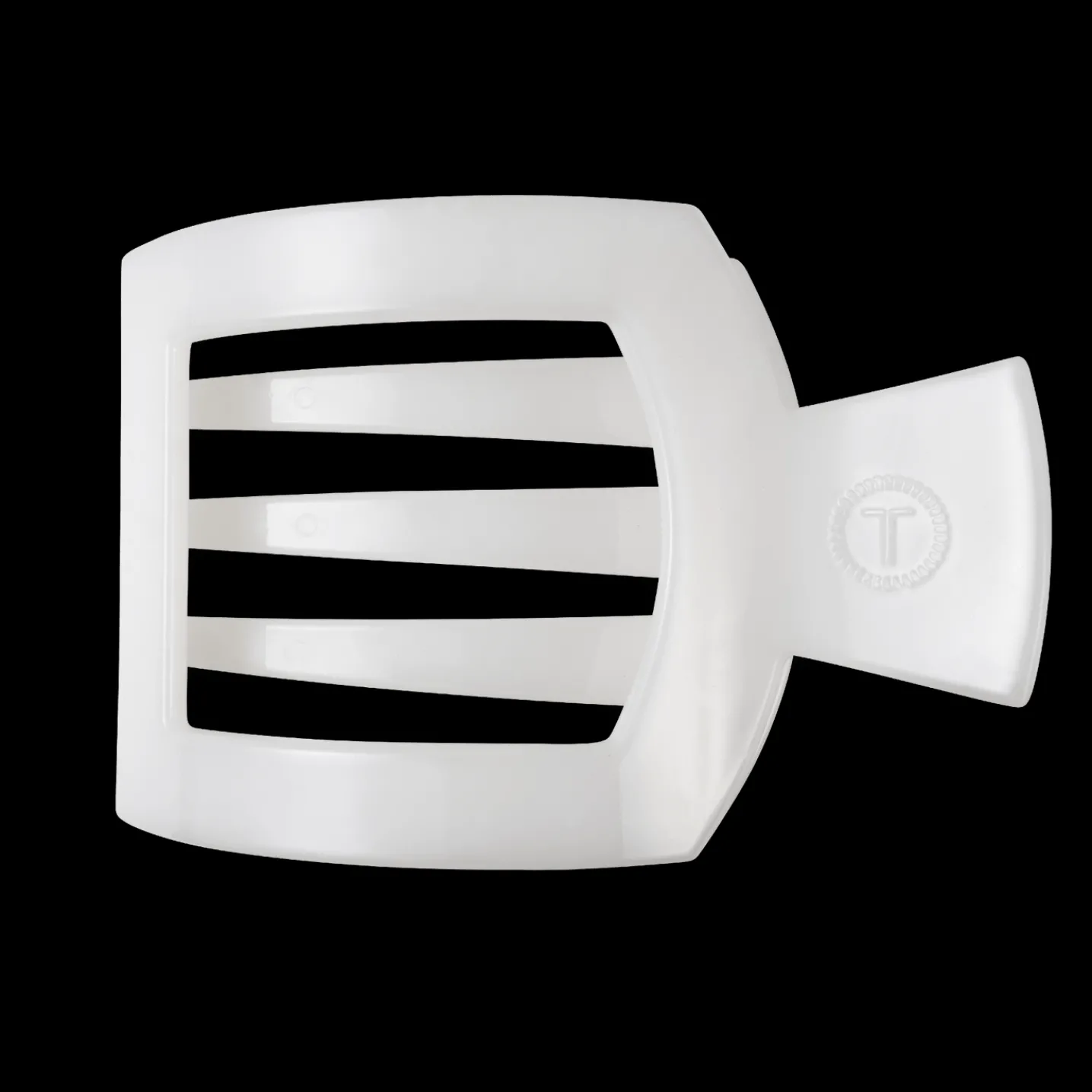 Coconut White Large Flat Square Hair Clip