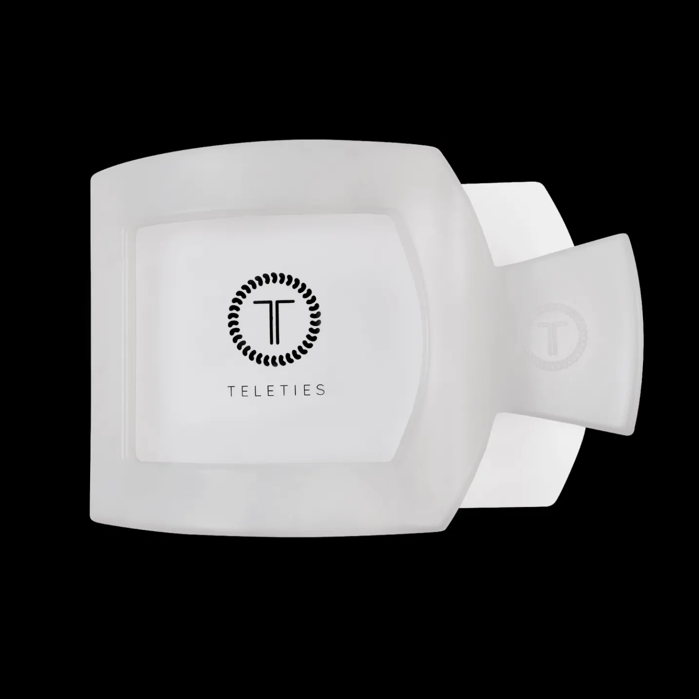 Coconut White Large Flat Square Hair Clip