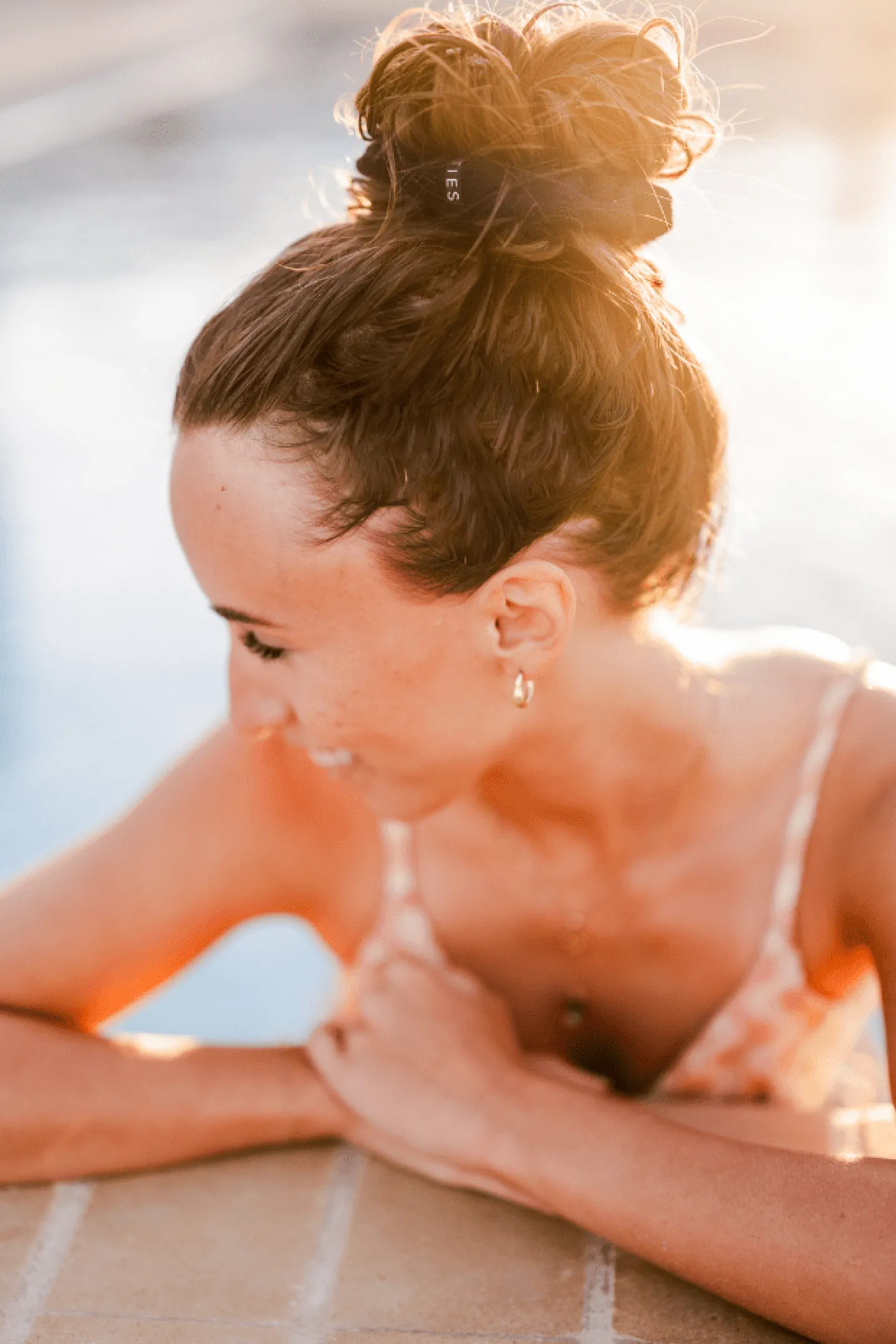 Jet Black Large Towel Scrunchies