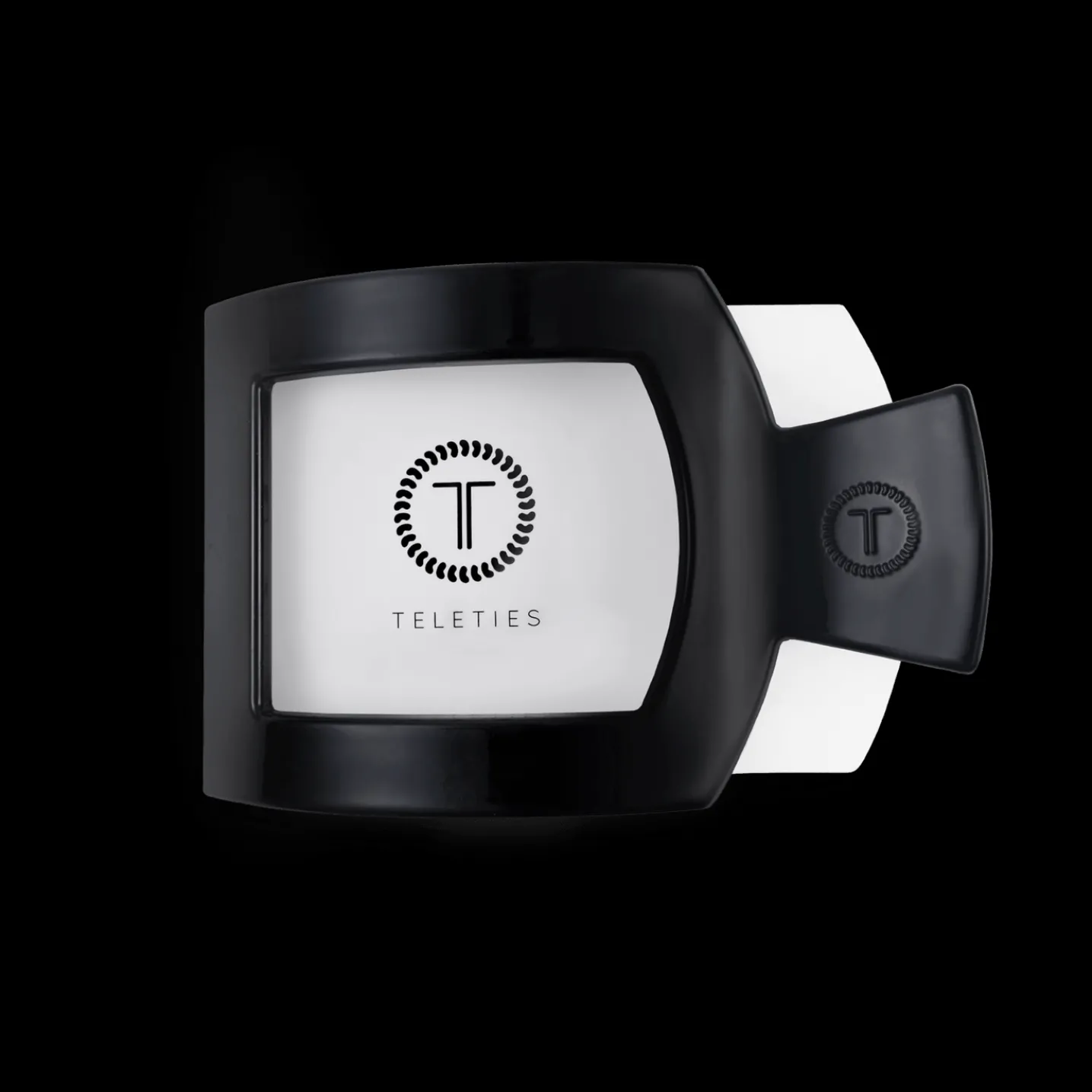 Jet Black Medium Flat Square Hair Clip