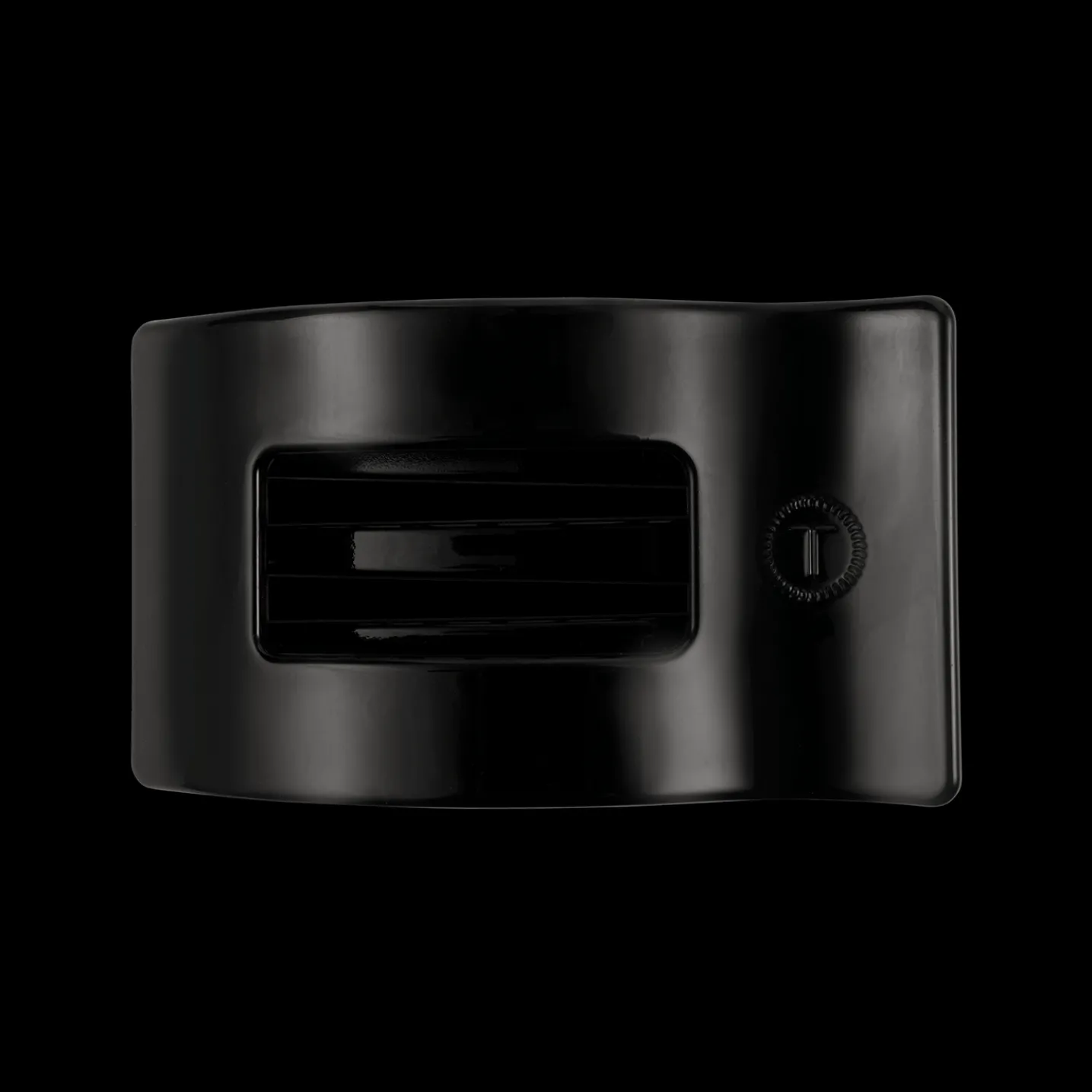 Jet Black Medium Flat Rectangle Hair Clip