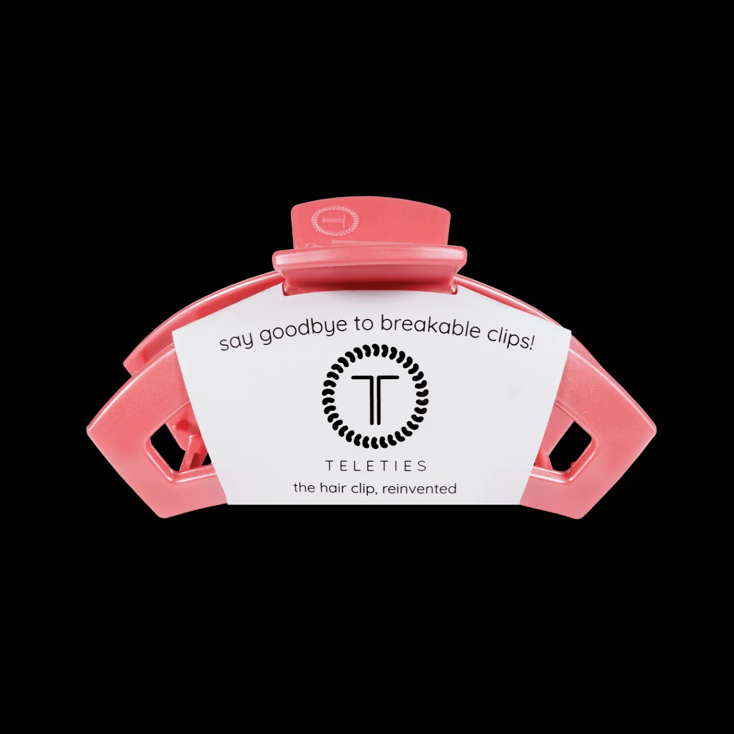 Open Calming Coral Small Claw Hair Clip