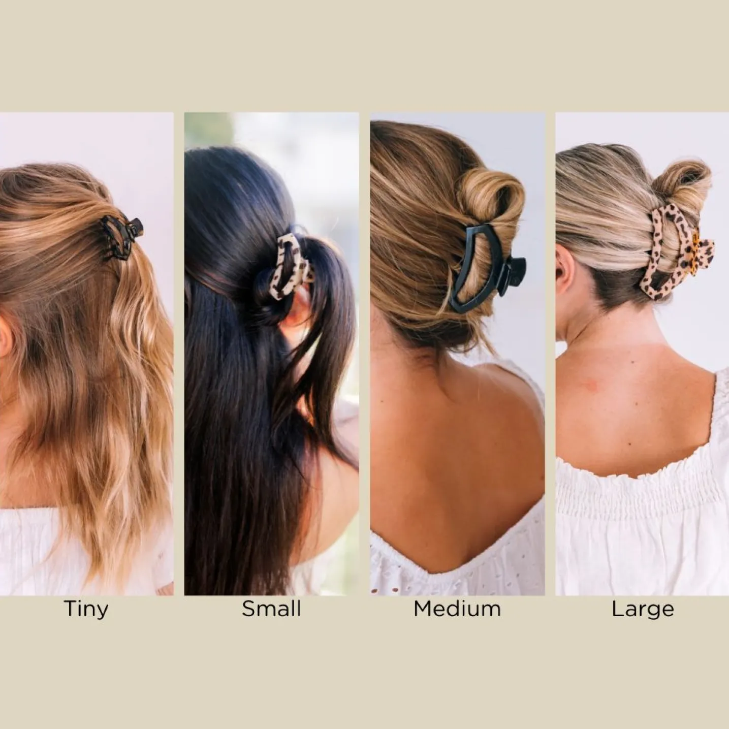 Open Coconut White Small Claw Hair Clip