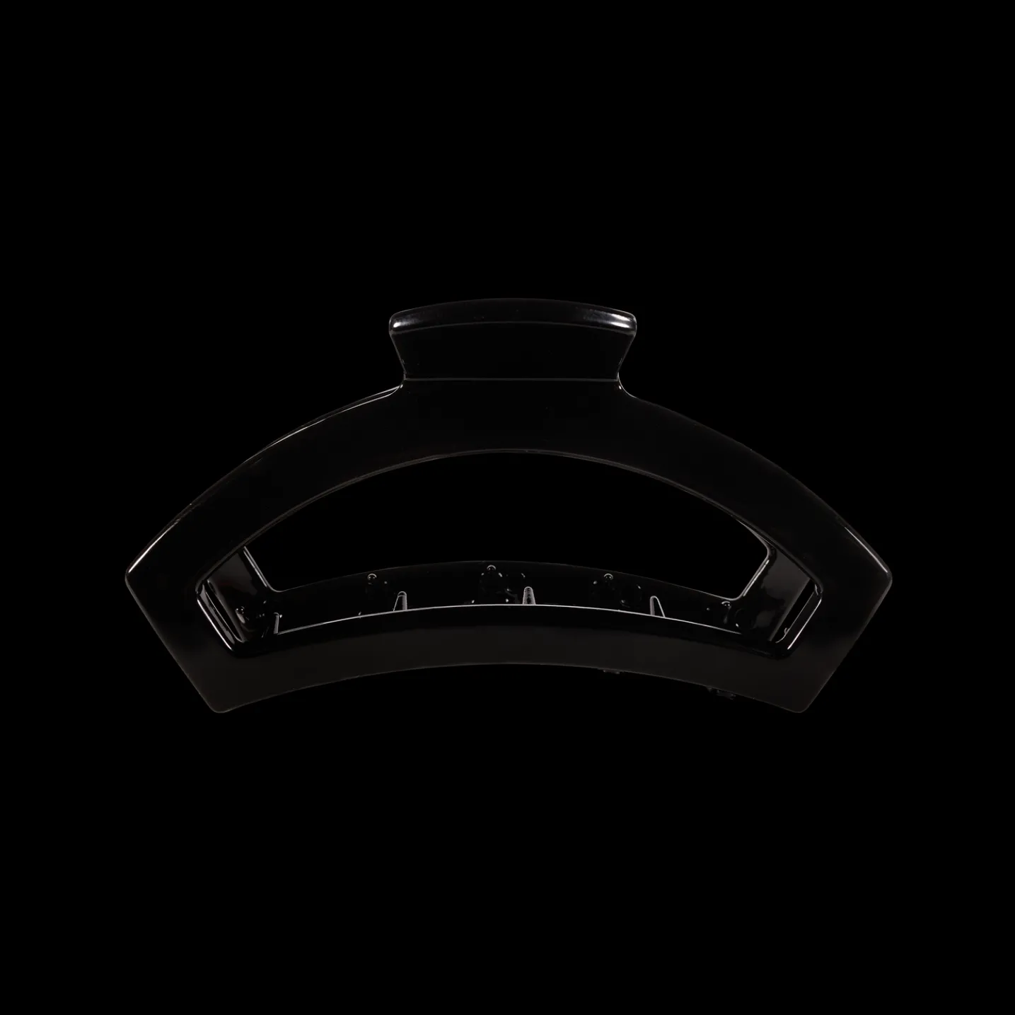 Open Jet Black Medium Claw Hair Clip