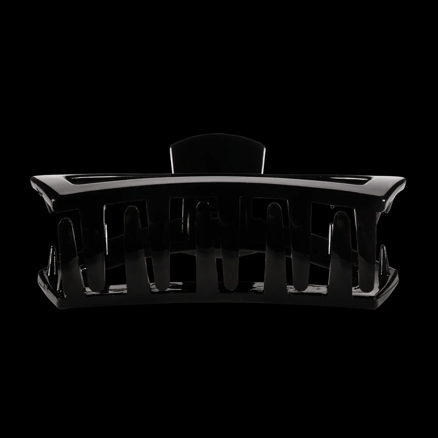 Open Jet Black Small Claw Hair Clip