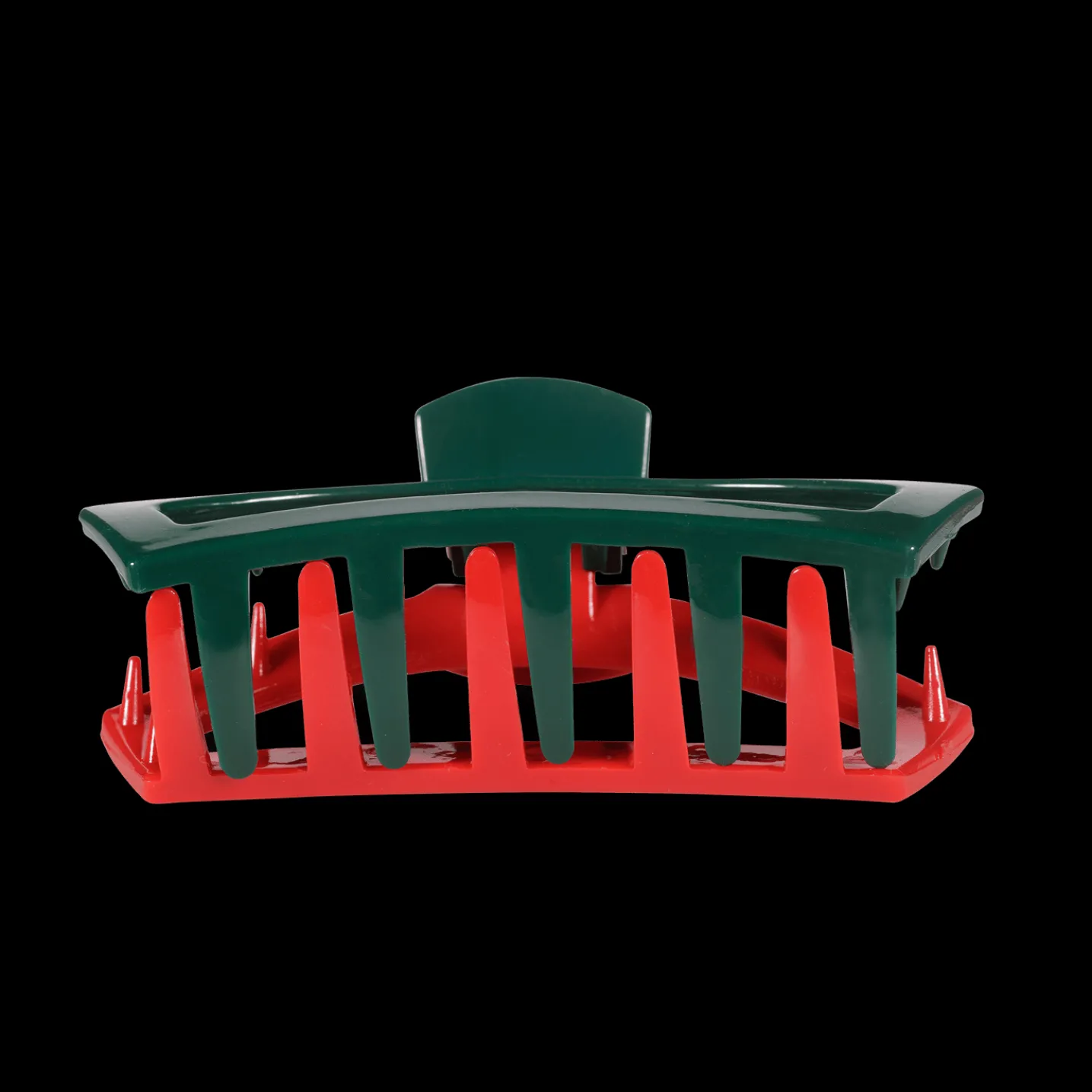 Open Red And Green Large Claw Hair Clip