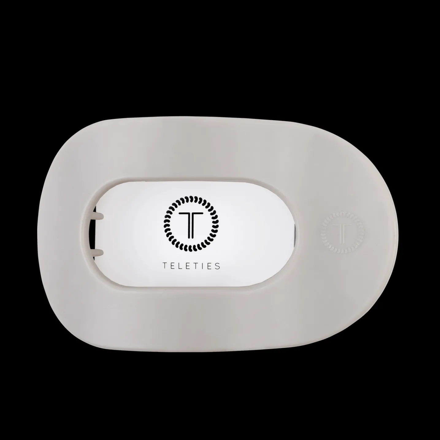 Silver Flames Large Flat Round Hair Clip