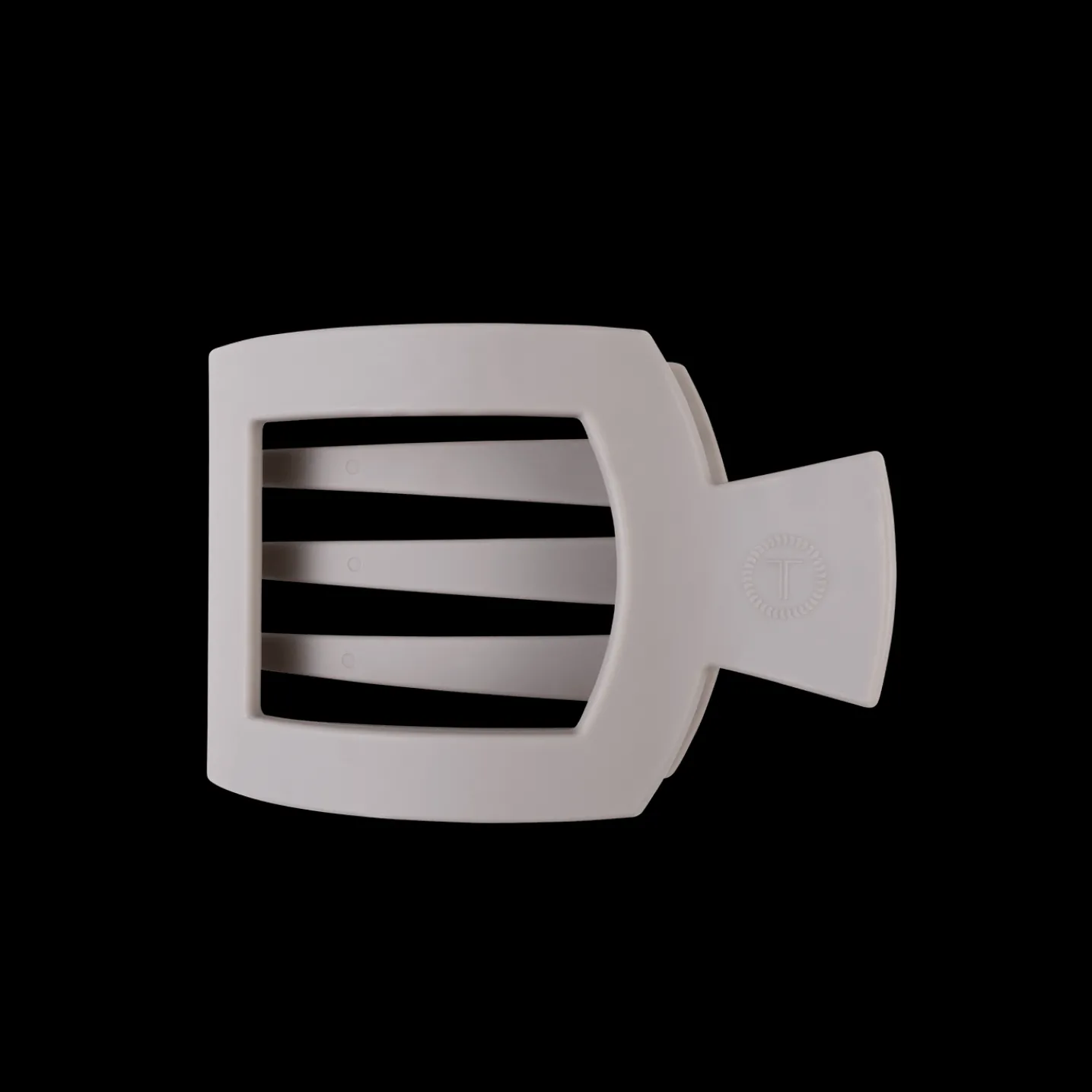 Silver Flames Medium Flat Square Hair Clip