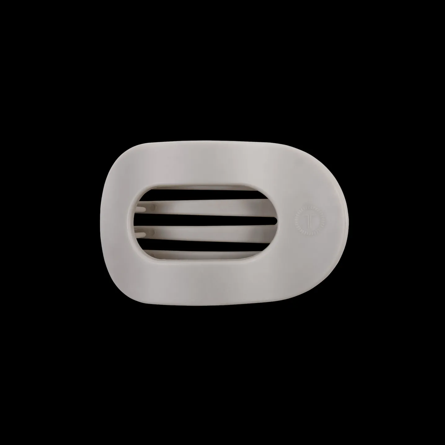 Silver Flames Small Flat Round Hair Clip