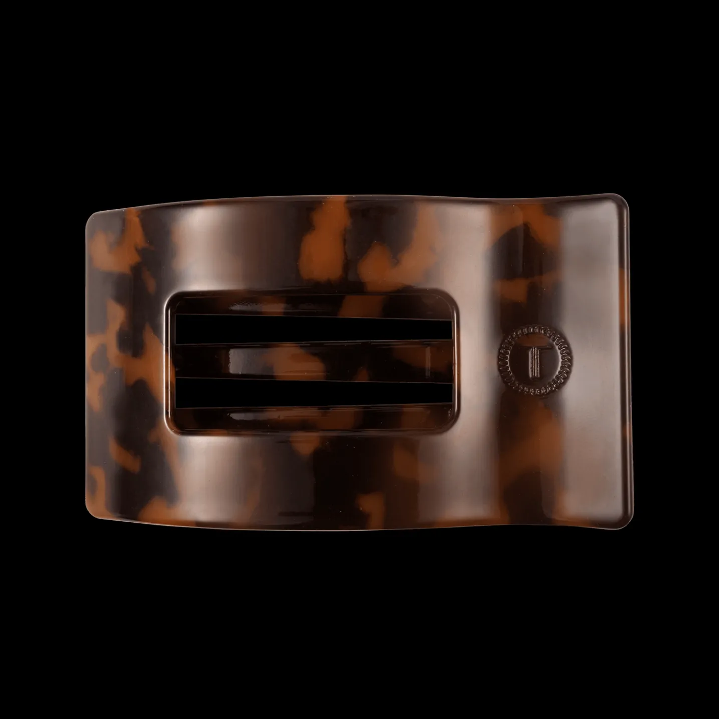 Tortoise Medium Flat Rectangle Hair Clip