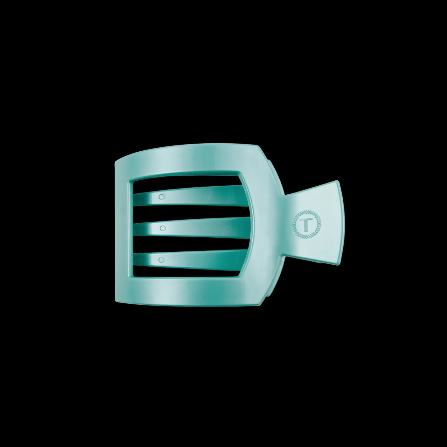 Totally Turquoise Small Flat Square Hair Clip