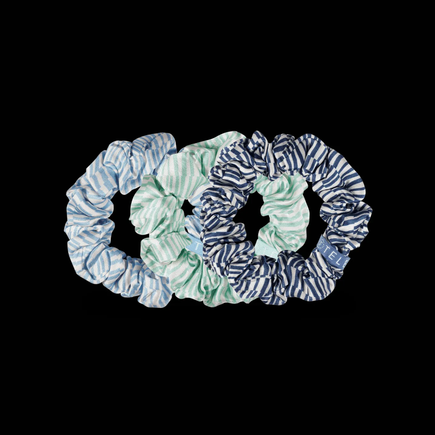 Totally Turquoise Large Silk Scrunchies