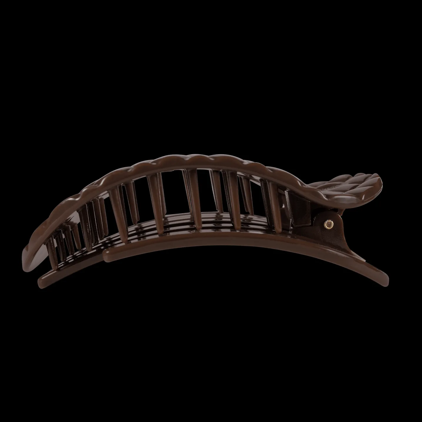 Truly Taupe Quilted Large Flat Round Hair Clip