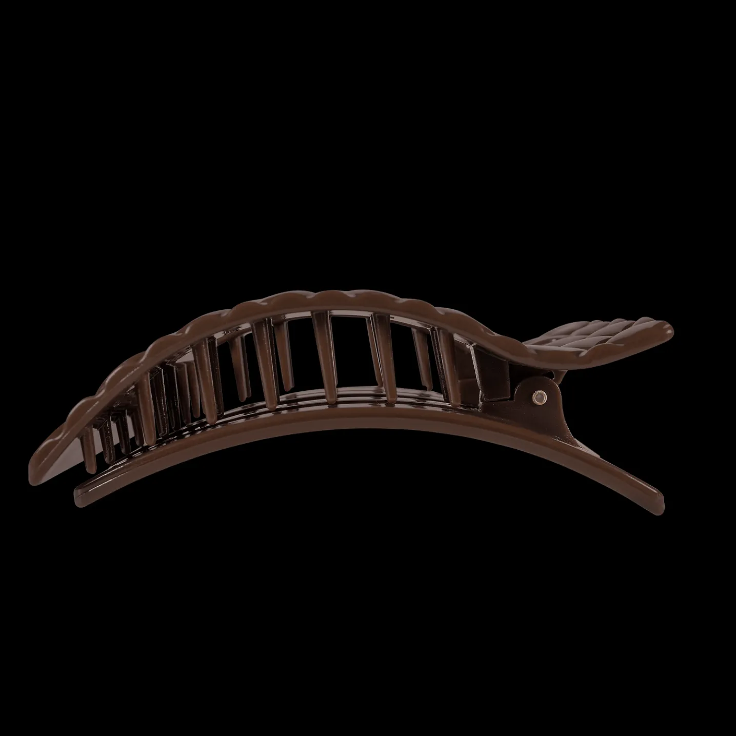 Truly Taupe Quilted Large Flat Rectangle Hair Clip